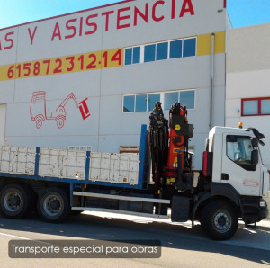 Transportes especiales para obras